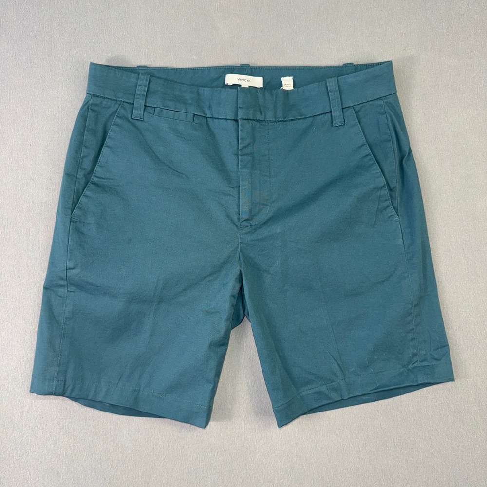 Vince Women Deep Blue Water Stretch Cotton Shorts Size 6 NWT
